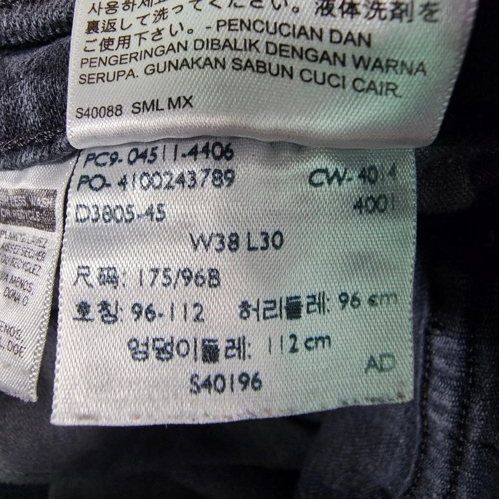 Levi's 511 Slim Fit Jeans 38x30 Faded Black Charcoal 04511-4406 Denim Mens Pants